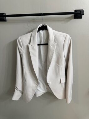 Express Women's Single-Button White Blazer